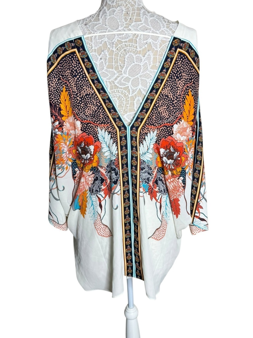 Rose & Olive Tunic Top Floral womens size 3X Dolmain Boho Bohemian Relaxed NWT - Picture 3 of 6